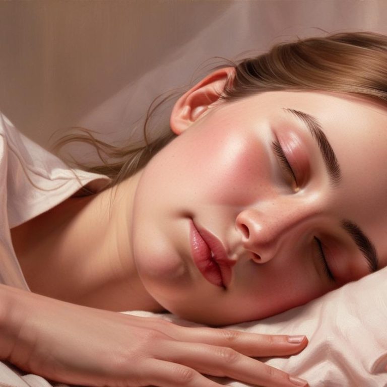 a lady drifting into a calm sleep (2)